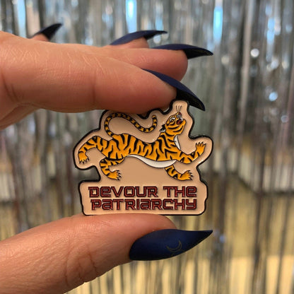Devour the Patriarchy enamel pin