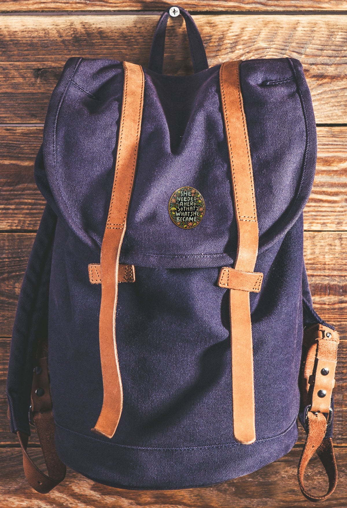 She Needed a Hero, So That's What She Became enamel pin